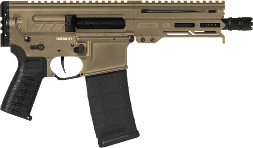 CMMG 30A0E33CT Dissent MK4 300 Blackout 30+1 6.50", Coyote Tan Cerakote Rec, OEM Grip, Picatinny Buffer Adapter, Zeroed Drop-In Single Stage Trigger                                                    