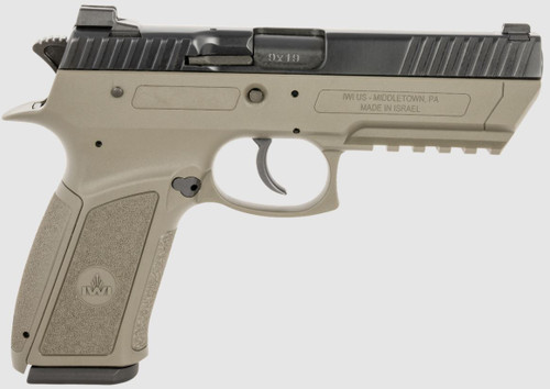 IWI US J941PL9OD-II Jericho 941 Enhanced 9mm Luger Caliber with 4.40" Barrel, 17+1 Capacity, OD Green Finish Picatinny Rail Frame, Serrated Black Steel Slide & Polymer Grip                            