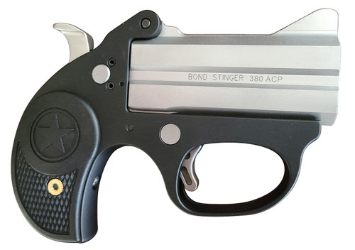 Bond Arms BASL Stinger Stinger 380 ACP 2rd Shot 3" Matte Stainless Aluminum Frame Black Rubber Grips Right Hand                                                                                         
