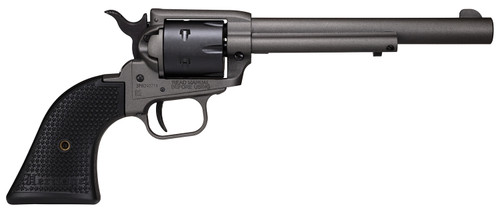 Heritage Mfg SRR22C6 Rough Rider  22 LR 6 Shot, 6.50" Tungsten Gray Cerakote Steel Barrel, Frame, Black Satin Cylinder, Black Polymer Grip, Hammer/Thumb Safety, Exposed Hammer                         