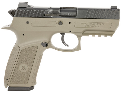 IWI US J941PSL9OD-II Jericho 941 Enhanced 9mm Luger Caliber with 3.80" Barrel, 17+1 Capacity, OD Green Finish Picatinny Rail Frame, Serrated Black Steel Slide & Polymer Grip                           