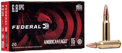 Federal AE68A American Eagle Rifle 6.8mmRem SPC 115gr Total Metal Jacket 20 Per Box/10 Case                                                                                                             