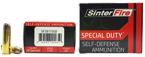 SinterFire Inc SF38110SD Special Duty (SD)  38Special 110gr Lead Free Frangible Hollow Point 20 Per Box/10 Case                                                                                         