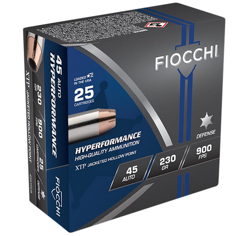 Fiocchi 45XTP25 Hyperformance  45ACP 230gr Hornady XTP Hollow Point 25 Per Box/20 Case                                                                                                                  