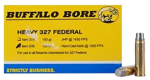 Buffalo Bore Ammunition 37B20 Heavy Strictly Business 327Federal Mag 130gr Hard Cast 20 Per Box/12 Case                                                                                                 