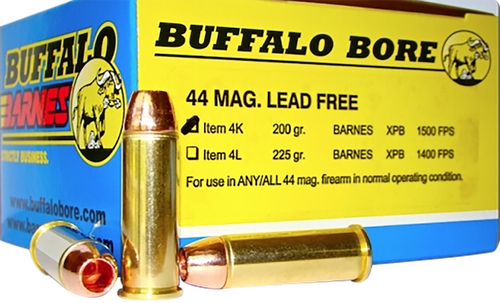 Buffalo Bore Ammunition 4K20 Buffalo-Barnes Strictly Business 44Rem Mag 200gr Barnes VOR-TX XPB Lead Free 20 Per Box/12 Case                                                                            
