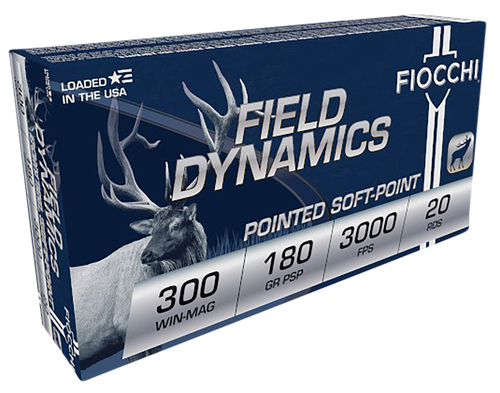 Fiocchi 300WMB Field Dynamics  300WinMag 180gr PSP Interlock BT 20 Per Box/10 Case                                                                                                                      