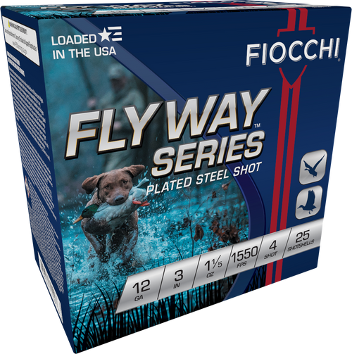 Fiocchi 123ST154 Flyway  12Gauge 3" 1 1/5oz 4Shot 25 Per Box/10 Case                                                                                                                                    