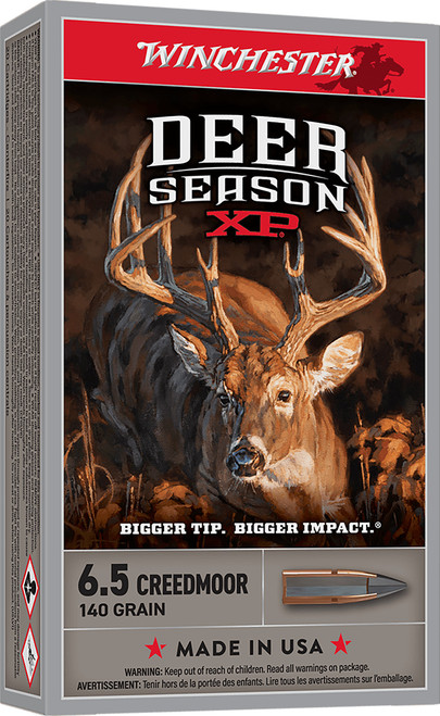 Winchester Ammo X65DS2 Deer Season XP  6.5Creedmoor 140gr 20 Per Box/10 Case                                                                                                                            