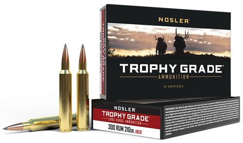 Nosler 60129 Trophy Grade Long-Range 300RUM 210gr Nosler Spitzer AccuBond Long Range 20 Per Box/10 Case                                                                                                 