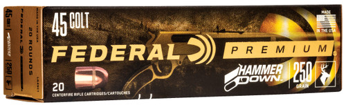 Federal LG45C1 Premium HammerDown 45Colt 250gr Bonded Hollow Point 20 Per Box/10 Case                                                                                                                   