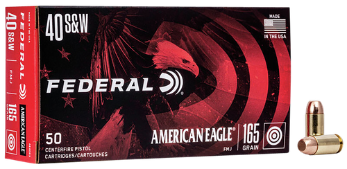 Federal AE40R3 American Eagle Handgun 40S&W 165gr Full Metal Jacket 50 Per Box/20 Case                                                                                                                  