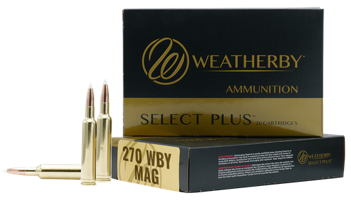 Weatherby N270150PT Select Plus  270WthbyMag 150gr Nosler Spitzer Partition 20 Per Box/10 Case                                                                                                          