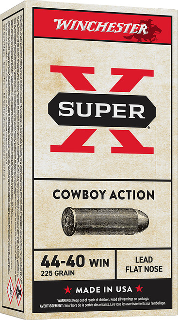 Winchester Ammo USA4440CB Super X Cowboy Action 44-40Win 225gr Lead Flat Nose 50 Per Box/10 Case                                                                                                        