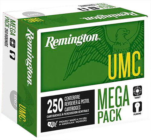 Remington Ammunition 23777 UMC Mega Pack 9mmLuger 115gr Full Metal Jacket 250 Per Box/4 Case                                                                                                            