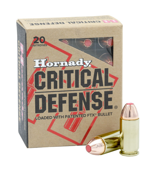 Hornady 90923 Critical Defense  45Auto+P 185gr Flex Tip eXpanding 20 Per Box/10 Case                                                                                                                    