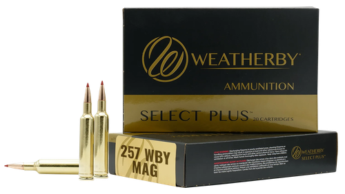 Weatherby F257100SCO Select Plus  257Wthby Mag 100gr Swift Scirocco 20 Per Box/10 Case                                                                                                                  