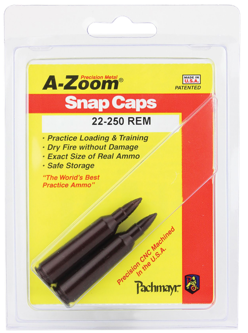 A-Zoom 12254 Rifle Snap Cap 22-250Rem 2Pack                                                                                                                                                             