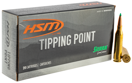 HSM 7MM0811N Tipping Point  7mm-08 Rem 165 gr Sierra GameChanger 20 Per Box/ 25 Case                                                                                                                    