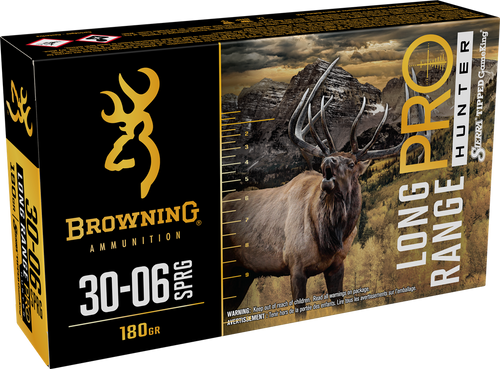 Browning Ammo B192530062 Long Range Pro  30-06Springfield 180gr 20 Per Box/10 Case                                                                                                                      