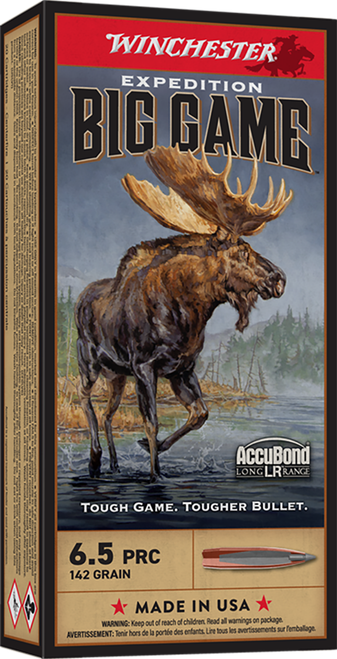 Winchester Ammo S65PLR Expedition Big Game Long Range 6.5PRC 142gr Nosler AccuBond Long Range 20 Per Box/10 Case                                                                                        
