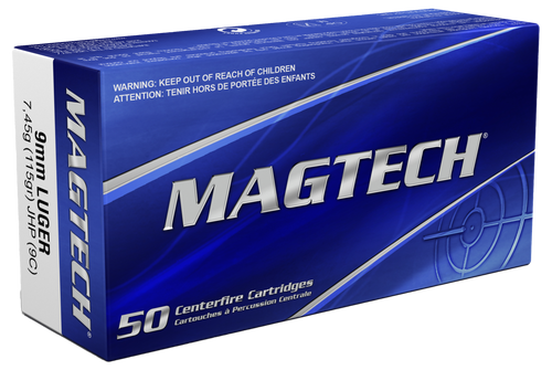 Magtech 9C Range/Training  9mmLuger 115gr Jacketed Hollow Point 50 Per Box/20 Case                                                                                                                      
