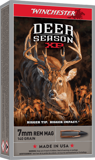 Winchester Ammo X7DS Deer Season XP  7mmRemMag 140gr Extreme Point 20 Per Box/10 Case                                                                                                                   