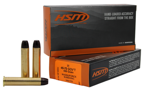 HSM 457016N   45-70Gov 550gr Hard Cast Long Flat Nose 20 Per Box/25 Case                                                                                                                                