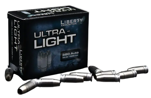 Liberty Ammunition LA-UL-380-055 Ultra-Light  380ACP 50gr 20 Per Box/10 Case                                                                                                                            