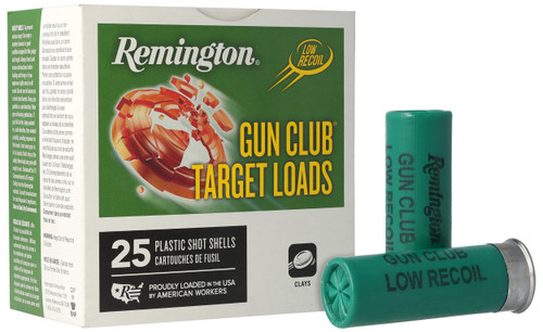 Remington Ammunition 20243 Gun Club  12Gauge 2.75" 1 1/8oz 8Shot 25 Per Box/10 Case                                                                                                                     