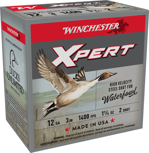 Winchester Ammo WEX123H2 Super X Xpert High Velocity 12Gauge 3" 1 1/4oz 2Shot 25 Box/10 Case                                                                                                            
