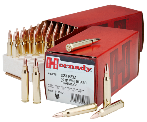 Hornady 80275 Custom  223Rem 55gr Full Metal Jacket Boat Tail 50 Per Box/10 Case                                                                                                                        