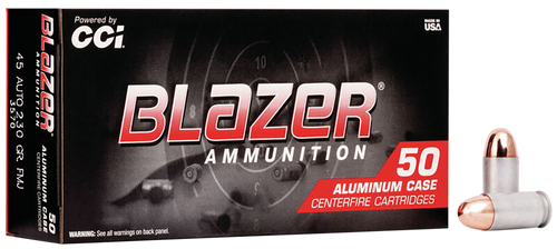 CCI 3570 Blazer Handgun 45ACP 230gr Full Metal Jacket 50 Per Box/20 Case                                                                                                                                