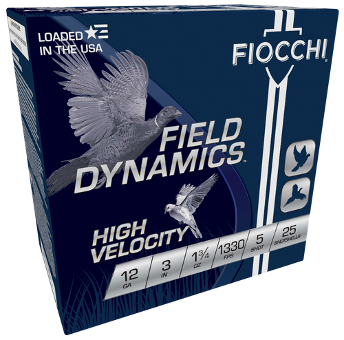 Fiocchi 123HV5 Field Dynamics High Velocity 12Gauge 3" 1 3/4oz 5Shot 25 Per Box/10 Case                                                                                                                 