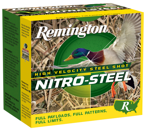 Remington Ammunition 20798 Nitro-Steel High Velocity 12Gauge 3" 1 1/4oz 2Shot 25 Per Box/10 Case                                                                                                        