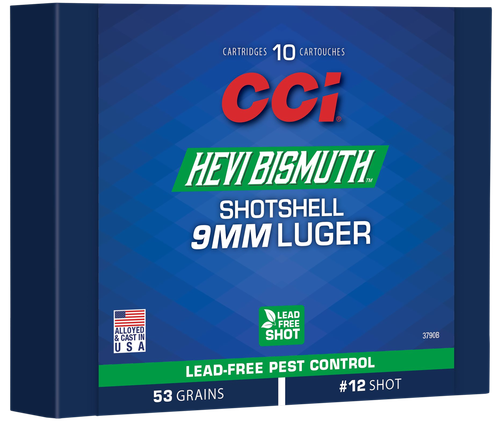 CCI 3790B Pest Control HEVI-Bismuth 9mmLuger 53gr 10 Per Box/20 Case                                                                                                                                    