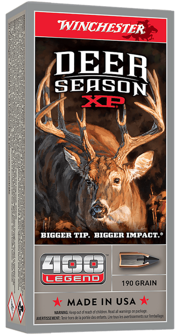 Winchester Ammo X400DS Deer Season XP  400Legend 190gr 20 Per Box/10 Case                                                                                                                               