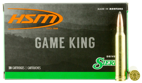 HSM 300WINMAG41N Game King  300 Win Mag 180 gr Sierra GameKing Spitzer Boat Tail 20 Per Box/ 20 Case                                                                                                    