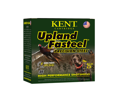 Kent Cartridge K202US245 Upland Fasteel  20Gauge 2.75" 7/8oz 5Shot 25 Per Box/10 Case                                                                                                                   