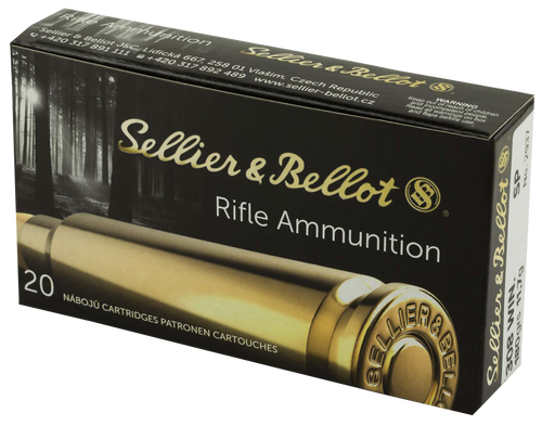 Sellier & Bellot SB308C Rifle  308Win 180gr Soft Point 20 Per Box/25 Case                                                                                                                               