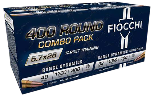 Fiocchi 57COMSUB Hyperformance  5.7x28mm Full Metal Jacket 400rds *Combo Pack                                                                                                                           