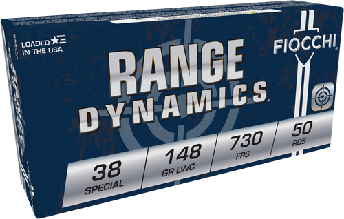 Fiocchi 38LA Range Dynamics  38Special 148gr Lead Wadcutter 50 Per Box/20 Case                                                                                                                          