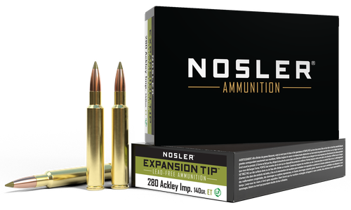 Nosler 40067 E-Tip  280Ackley Improved 140gr E Tip Lead Free 20 Per Box/10 Case                                                                                                                         