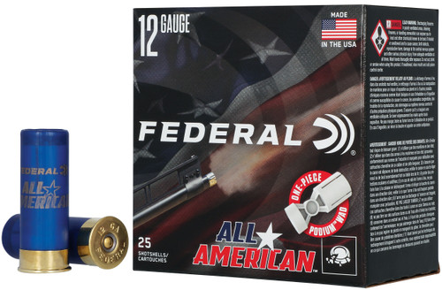 Federal FAA12HC8 All-American  12Gauge 2.75" 1 1/8oz 8Shot 25 Per Box/10 Case                                                                                                                           