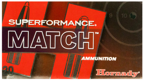 Hornady 80963 Superformance Match 308Win 168gr Extremely Low Drag Match 20 Per Box/10 Case                                                                                                              