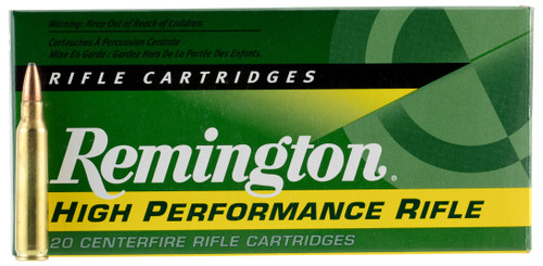 Remington Ammunition 28399 High Performance Rifle 223Rem 55gr Pointed Soft Point 20 Per Box/10 Case                                                                                                     