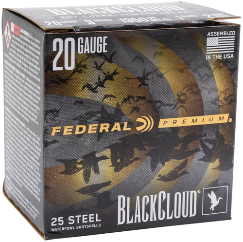 Federal PWUX2092 Premium Black Cloud 20Gauge 3" 1oz 25 Per Box/10 Case                                                                                                                                  