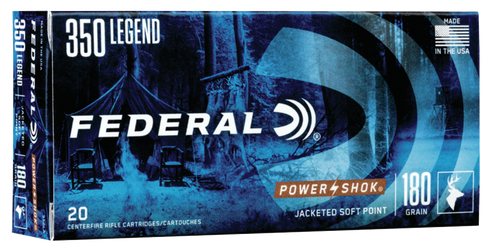 Federal 350LA Power-Shok  350Legend 180gr Jacketed Soft Point 20 Per Box/10 Case                                                                                                                        