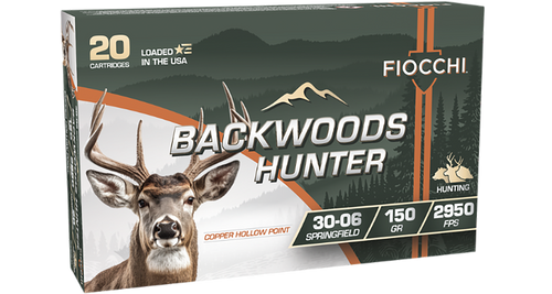 Fiocchi 3006BHC Backwoods Hunter  30-06Springfield 150gr Copper Hollow Point 20 Per Box/10 Case                                                                                                         