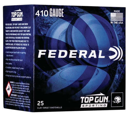 Federal TGS412149 Top Gun  410Gauge 2.50" 1/2oz 9Shot 25 Per Box/10 Case                                                                                                                                